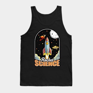 Space Exploration: Rocket Launch Illustration Tank Top